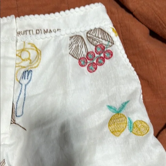 NWT Caroline Constas White Embroidered Women's Shorts sz 6 - Picture 3 of 5